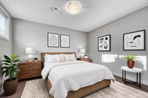 514 Redstone Crescent Ne, Calgary, AB - Indoor Photo Showing Bedroom