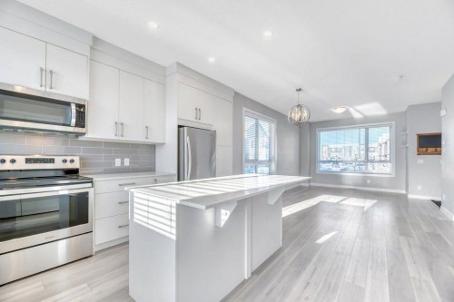 514 Redstone Crescent Ne, Calgary, AB - Indoor Photo Showing Kitchen With Stainless Steel Kitchen With Upgraded Kitchen