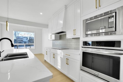 4 Skyview Springs Crescent Ne, Calgary, AB - Indoor Photo Showing Kitchen With Double Sink