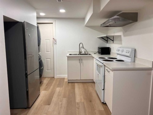 2223 36 Street Se, Calgary, AB - Indoor Photo Showing Kitchen With Double Sink