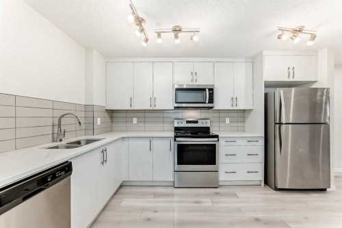 152 Cranbrook Square Se, Calgary, AB - Indoor Photo Showing Kitchen With Stainless Steel Kitchen With Double Sink