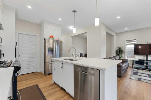 7 Homestead Circle Ne, Calgary, AB - Indoor Photo Showing Kitchen With Double Sink With Upgraded Kitchen