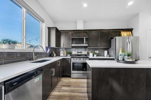 258 Cornerstone Avenue Ne, Calgary, AB - Indoor Photo Showing Kitchen With Upgraded Kitchen