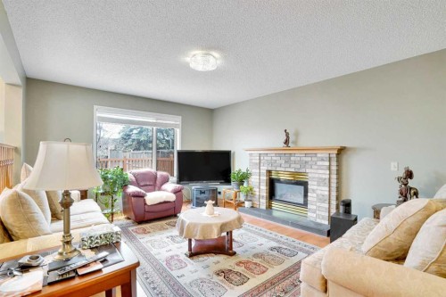 60 Douglas Woods Terrace Se, Calgary, AB - Indoor Photo Showing Living Room With Fireplace