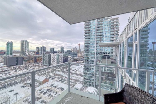 1903-519 Riverfront Avenue Se, Calgary, AB - Outdoor With Balcony