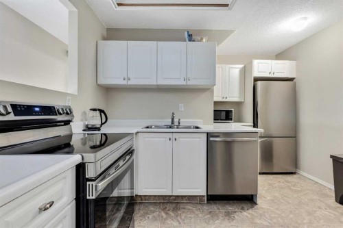 34B-231 Heritage Drive Se, Calgary, AB - Indoor Photo Showing Kitchen With Double Sink