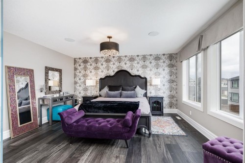 278 Legacy View Se, Calgary, AB - Indoor Photo Showing Living Room With Fireplace