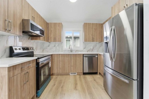 79 Martinview Crescent Ne, Calgary, AB - Indoor Photo Showing Kitchen With Stainless Steel Kitchen