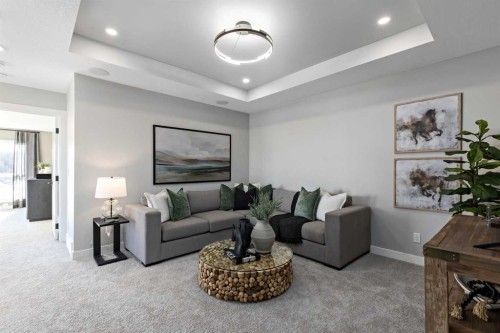 8 Creekview Manor Sw, Calgary, AB - Indoor Photo Showing Living Room