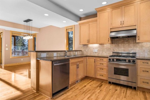 4-124 Silvertip Ridge, Canmore, AB - Indoor Photo Showing Kitchen With Double Sink