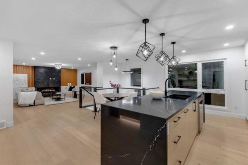 9419 Academy Drive Se, Calgary, AB - Indoor Photo Showing Kitchen With Upgraded Kitchen