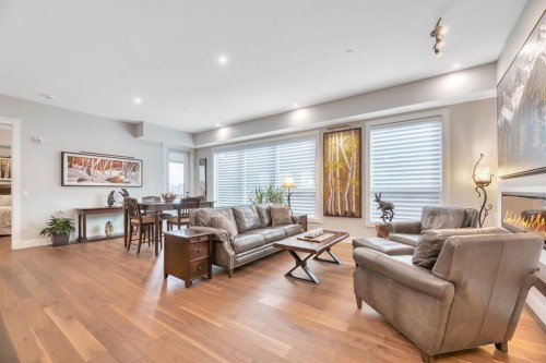 302-105 Lebel Crescent Nw, Calgary, AB - Indoor Photo Showing Living Room