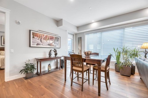 302-105 Lebel Crescent Nw, Calgary, AB - Indoor Photo Showing Dining Room