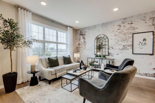 92 Creekside Street Sw, Calgary, AB - Indoor Photo Showing Living Room