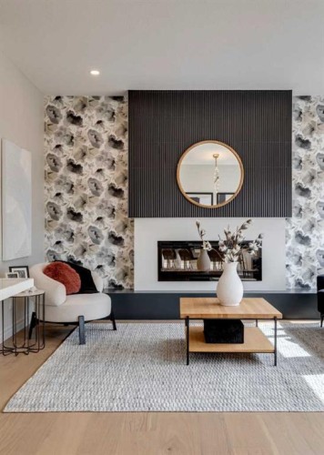177 Mitchell Road Nw, Calgary, AB - Indoor With Fireplace