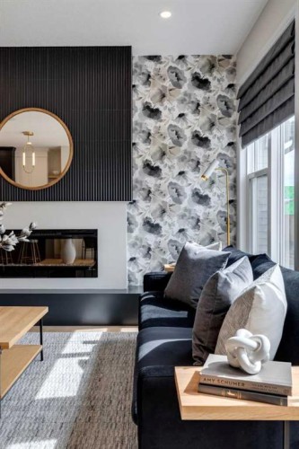 177 Mitchell Road Nw, Calgary, AB - Indoor With Fireplace