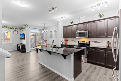74 Legacy Glen Common Se, Calgary, AB - Indoor Photo Showing Kitchen With Double Sink With Upgraded Kitchen
