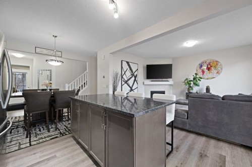 418 Windrow Common Sw, Airdrie, AB - Indoor With Fireplace