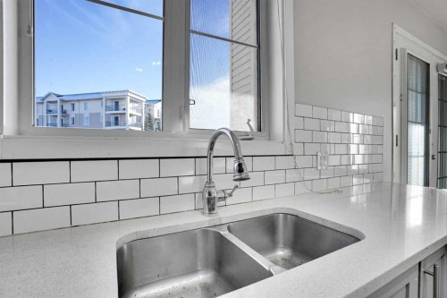 1119-333 Taravista Drive Ne, Calgary, AB - Indoor Photo Showing Kitchen With Double Sink