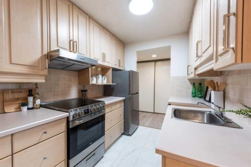 311-9800 Horton Road Sw, Calgary, AB - Indoor Photo Showing Kitchen