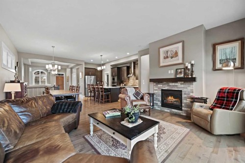 76 Legacy Circle Se, Calgary, AB - Indoor Photo Showing Living Room With Fireplace