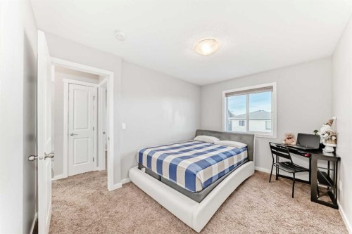 1810 Baywater Drive Sw, Airdrie, AB - Indoor Photo Showing Bedroom