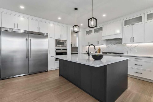 29 North Bridges Landing, Langdon, AB - Indoor Photo Showing Kitchen With Upgraded Kitchen