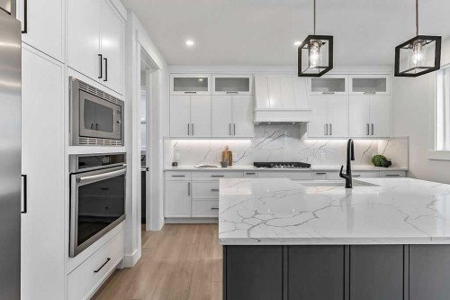 29 North Bridges Landing, Langdon, AB - Indoor Photo Showing Kitchen With Upgraded Kitchen