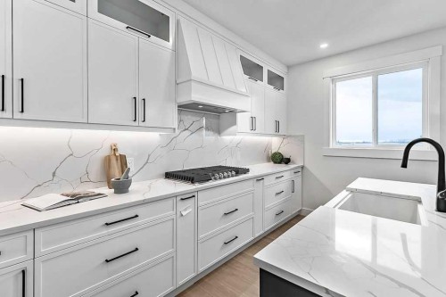 29 North Bridges Landing, Langdon, AB - Indoor Photo Showing Kitchen With Upgraded Kitchen