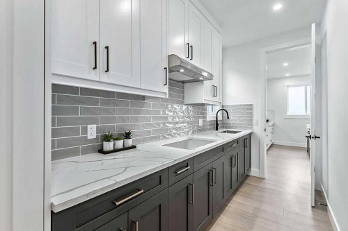 29 North Bridges Landing, Langdon, AB - Indoor Photo Showing Kitchen With Upgraded Kitchen