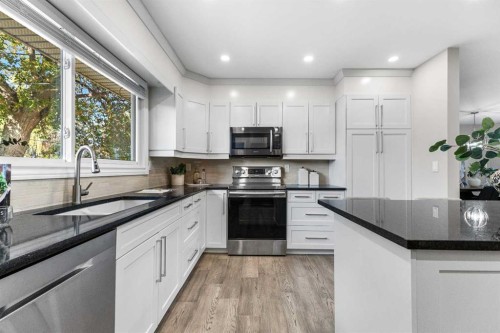 860 Archwood Road Se, Calgary, AB - Indoor Photo Showing Kitchen With Double Sink With Upgraded Kitchen