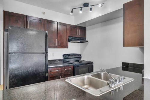 414-355 Taralake Way Ne, Calgary, AB - Indoor Photo Showing Kitchen With Double Sink