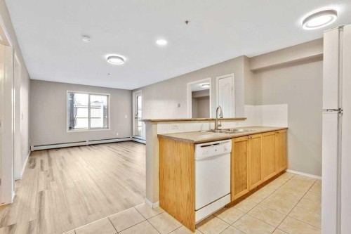 118-428 Chaparral Ravine View Se, Calgary, AB - Indoor Photo Showing Kitchen With Double Sink