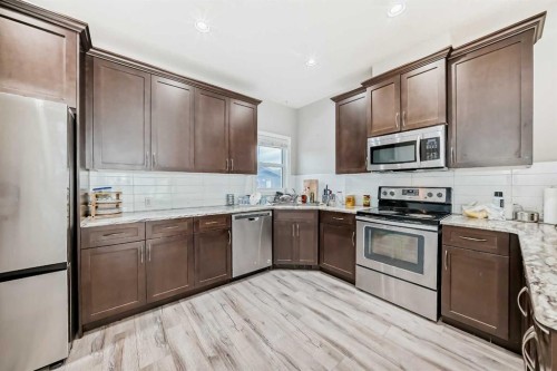 167 Cornerstone Passage Ne, Calgary, AB - Indoor Photo Showing Kitchen With Stainless Steel Kitchen