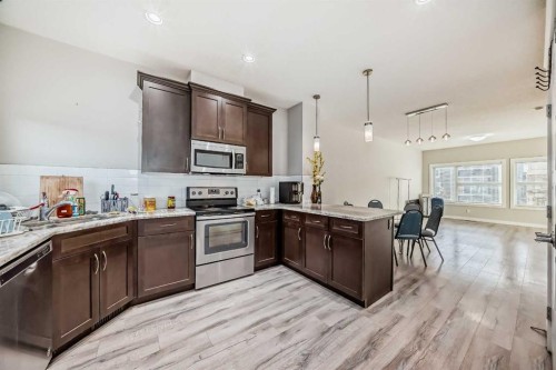 167 Cornerstone Passage Ne, Calgary, AB - Indoor Photo Showing Kitchen With Stainless Steel Kitchen