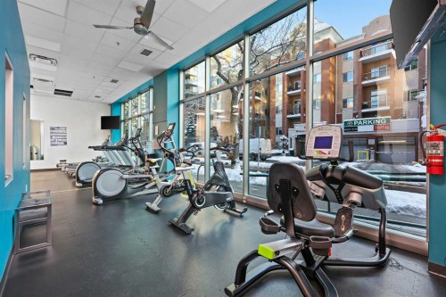 305-836 15 Avenue Sw, Calgary, AB - Indoor Photo Showing Gym Room