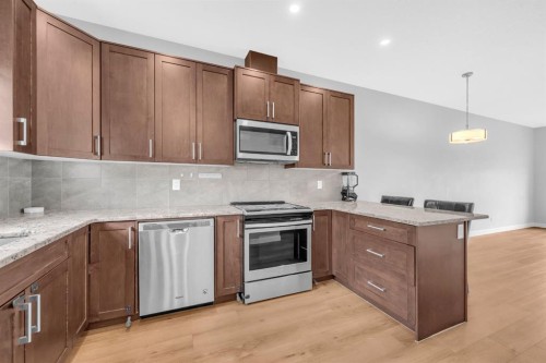 43 Cornerbrook Gate Ne, Calgary, AB - Indoor Photo Showing Kitchen With Upgraded Kitchen