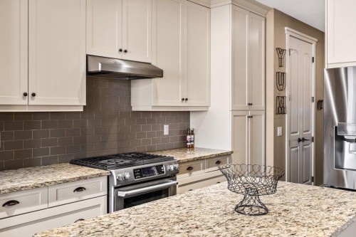 111 Marquis Cove Se, Calgary, AB - Indoor Photo Showing Kitchen With Stainless Steel Kitchen With Upgraded Kitchen