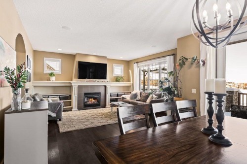 111 Marquis Cove Se, Calgary, AB - Indoor With Fireplace