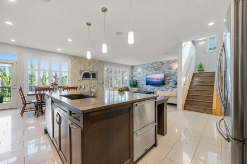 2233 Bayside Circle Sw, Airdrie, AB - Indoor Photo Showing Kitchen With Stainless Steel Kitchen With Upgraded Kitchen
