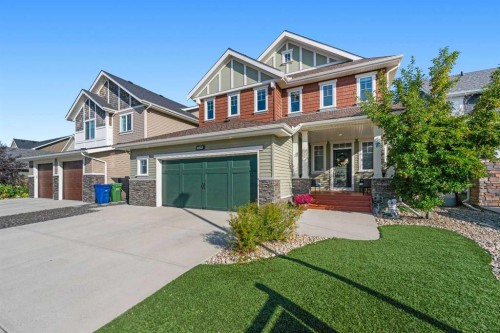 2233 Bayside Circle Sw, Airdrie, AB - Outdoor With Deck Patio Veranda With Facade