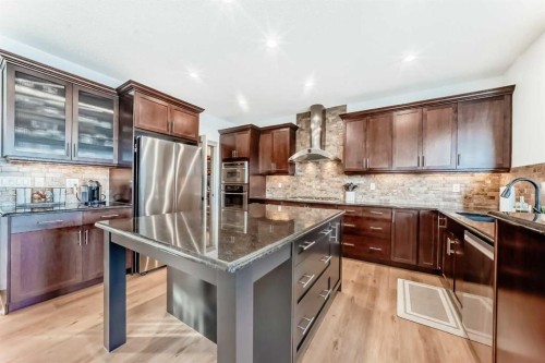 135 Autumn Close Se, Calgary, AB - Indoor Photo Showing Kitchen With Double Sink With Upgraded Kitchen
