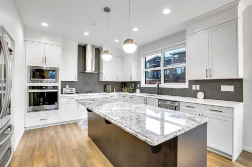 41 Howse Heights Ne, Calgary, AB - Indoor Photo Showing Kitchen With Upgraded Kitchen