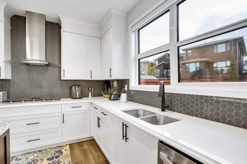 41 Howse Heights Ne, Calgary, AB - Indoor Photo Showing Kitchen With Double Sink With Upgraded Kitchen