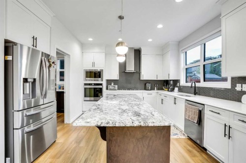 41 Howse Heights Ne, Calgary, AB - Indoor Photo Showing Kitchen With Upgraded Kitchen