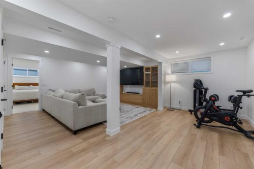 143 Prestwick Heath Se, Calgary, AB - Indoor Photo Showing Gym Room