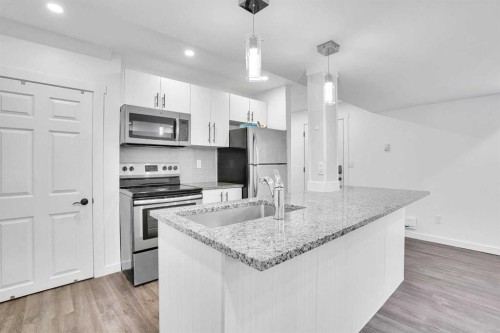 30 New Brighton Circle Se, Calgary, AB - Indoor Photo Showing Kitchen With Upgraded Kitchen