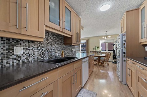 304-1033 15 Avenue Sw, Calgary, AB - Indoor Photo Showing Kitchen With Double Sink With Upgraded Kitchen