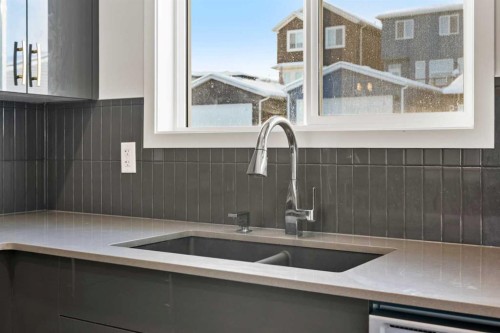 218 Edith Road Nw, Calgary, AB - Indoor Photo Showing Kitchen With Double Sink