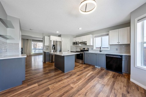 55 Mt Apex Green Se, Calgary, AB - Indoor Photo Showing Kitchen With Upgraded Kitchen